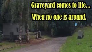 Haunted graveyard comes to life when no one is around!