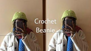 How to crochet a chunky beanie | knit look crochet beanie