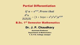 if u=e^xyz prove that ∂^3u/∂x∂y∂z=(1+3xyz+x^2y^2z^2)e^xyz