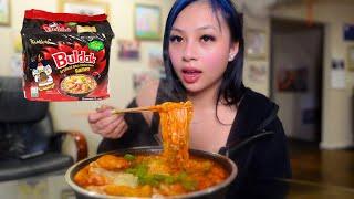 extra cheesy spicy samyang buldak noodles!