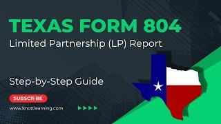 Texas Form 804 (Periodic Report for Limited Partnerships) - Step-by-Step Guide