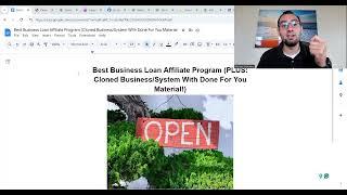 Best Business Loan Affiliate Program - Done For You Cloned Business