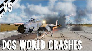 Landing on Enemy Airfields V5 | DCS World 2.5 Modern Flight Sim Crashes