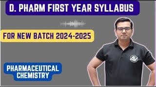 Pharmaceutical chemistry Syllabus for D pharm first year