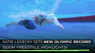 Katie Ledecky 1500m Freestyle | Wins Gold and Sets New Olympic Record!