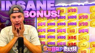 INSANE BONUS ON SUGAR RUSH SLOT! Mega Big Win Highlight