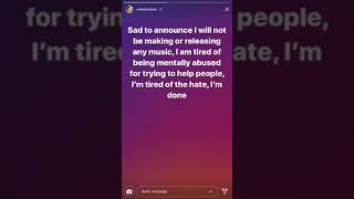 XXXTENTACION SAYS HES QUITTING MAKING MUSIC CLICK LINK IN DESCRIPTION