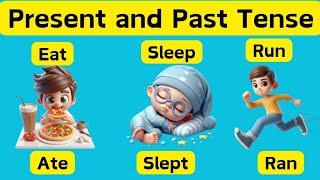 50 Essential Present and Past Tense Verbs Examples | Verbs Vocabulary for Kids