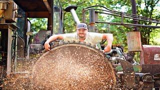 Sawing RAILROAD TIES: The heartbeat of a rural SAWMILL!