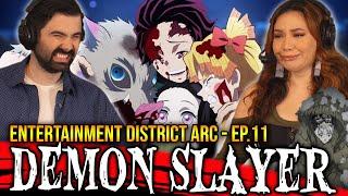 DEMON SLAYER SEASON 2 EPISODE 11 REACTION! NO MATTER HOW MANY LIVES 2x11 ENTERTAINMENT DISTRICT ARC