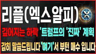 [리플 코인전망] 깊어지는 하락 트럼프의 진짜 '계획은 이것!! 하지만 '여기'부턴 풀매수 입니다  #리플  #리플코인  #엑스알피  #sec소송취하 #sec소송