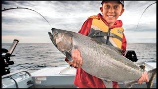 GIANT King Salmon of Georgian Bay - You Won't Believe the Size! Fox Fishing 4K ULTRA HD