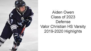 Aiden Owen (Class of 2023) Defense Hockey Highlight Reel 2019-2020