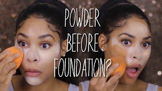 APPLYING POWDER BEFORE FOUNDATION! | HACK OR WACK?