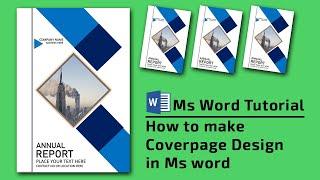 Ms word Tutorial || How to make Creative Book Cover Page Design in ms word ||