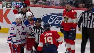 Did Chris Kreider throw Matthew Tkachuk's mouth guard into the stands / 28.05.2024