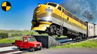 Trains and Car Crashes #9  BeamNG.Drive