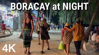 BORACAY at NIGHT 2024 |  4K HDR | BEST Beach Nightlife in the World? Philippines