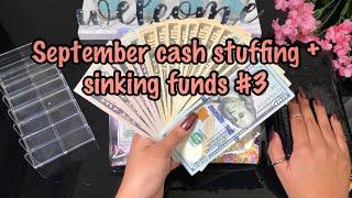 Cash envelope stuffing and sinking funds September Paycheck 3 | Ari Budgets