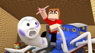 Monster Story: CURSED THOMAS The POOR BABYSITTER - Thomas And Friends Story | Minecraft Animation