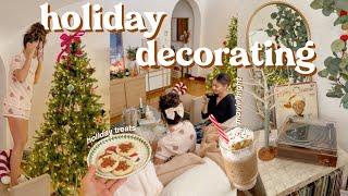 Holiday Decorating Vlog- decor, treats & movies!