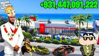 SHINCHAN Stealing $1 To $1,000,000 SUPERCARS In GTA 5! || SumitOP