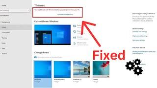 how to "you need to activate windows before you can personalize your PC"error in windows 10 /2024