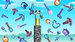 Minecraft Tower Battle but it's Raining OP Items!