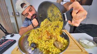 تجربة اكل الحبية الكشكا العراقية الموصلية لاول مرة Mukbang Eating Show