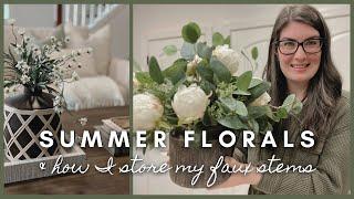 Summer Florals & how I store my faux stems