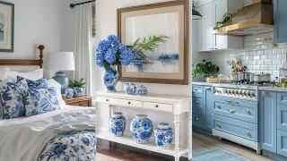 Chic Classical Cottage Decor inspiration with blue and white accent  #cottage #decoration #home