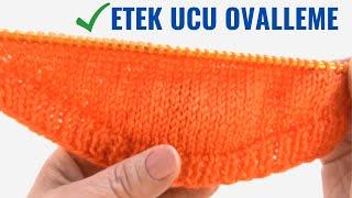 Örgüde Etek Ucu Ovalleme Tekniği ile İzsiz Kısa Satırlar (Ara Dönüşler) Tekniği / ÖRGÜ TEKNİKLERİ