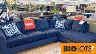 BIG LOTS FURNITURE SOFAS COUCHES ARMCHAIRS TABLES BEDS SHOP WITH ME SHOPPING STORE WALK THROUGH
