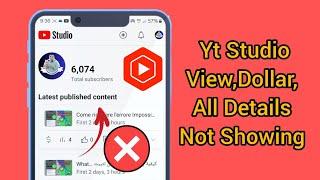 dollar icon not showing in yt studio,  Yt studio Down,  yt studio Not Working