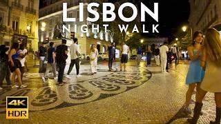 Is LISBON safe at NIGHT? Lisbon NIGHT WALK 4K HDR