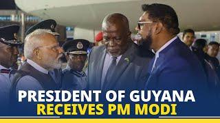 LIVE: President Irfaan Ali of Guyana warmly receives PM Modi at airport