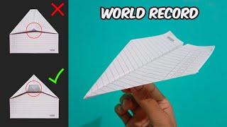 How to Make an Old Flying Paper Airplane - WORLD RECORD PAPER AIRLANE