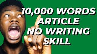 How To write 10,000 words in just 30 minutes !