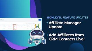 Affiliate Manager Update    Add Affiliates from CRM Contacts Live!