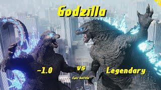 Godzilla-1.0 vs. Legendary Godzilla animation,Monster Clash!