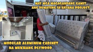 MODULAR ALUMINUM CABINET SET UP NA MUKHANG PLYWOOD FINISH + MAY DELIVERY NA MAGANDA SA ANYANA