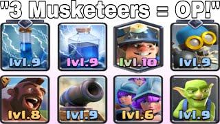 When Clash Royale Noobs Use Three Musketeers!!