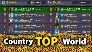 8 ball pool - World & Country League Top in Just 2 Hours  ITz BILAL gaming