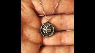 Women's Silver Om Yoga Necklace by LUGDUN ARTISANS. Handcrafted designer jewelry