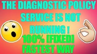 100% [PROBLEM FIXED] The Diagnostic Policy Service Is Not Running [ Voice Tutorial ] [Windows  7/8]