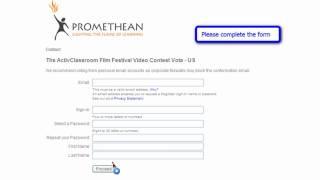 How to vote for my Promethean Video...