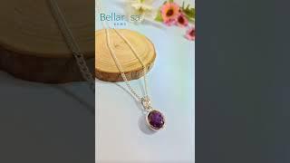 Amethyst Silver Pendant |Bellarosa Gems |Surat