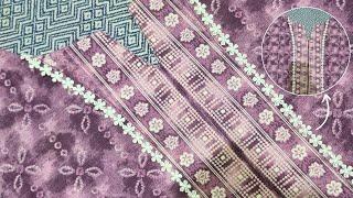 New neck design 2024 cutting and stitching || beautiful neck with lace very easy