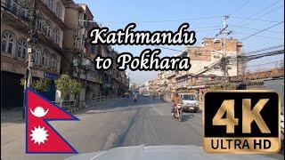 【4K Drive in Nepal】 From Kathmandu to Pokhara, 9 hours driving with mountain road