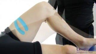 Levotape Kinesiology Tape - fascial taping technique applied to the quadriceps to improve function